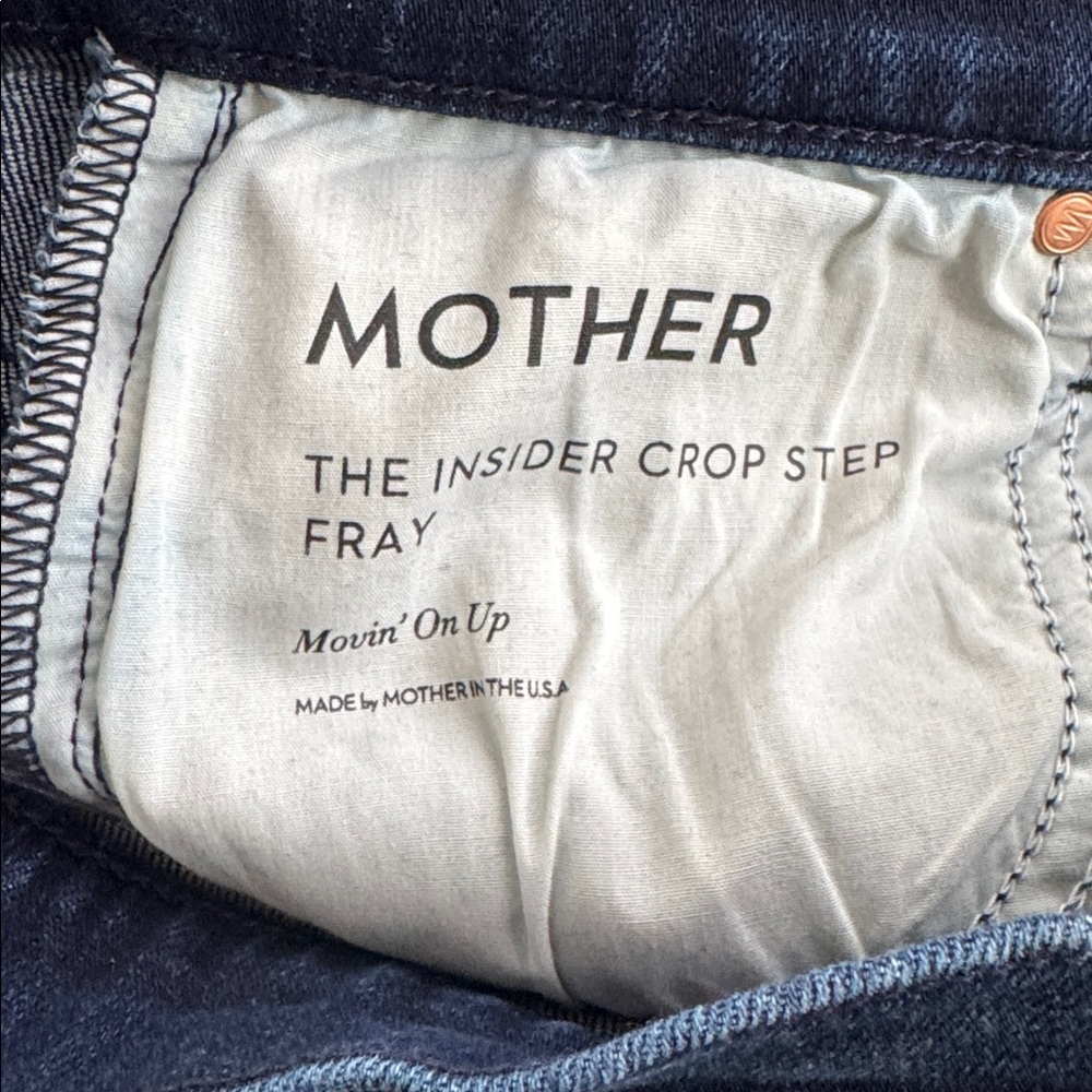 MOTHER Denim jeans the insider crop step gray movin on up stretch blue - Picture 9 of 10